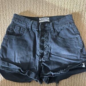 One X One Teaspoon Black Jean shorts size 27